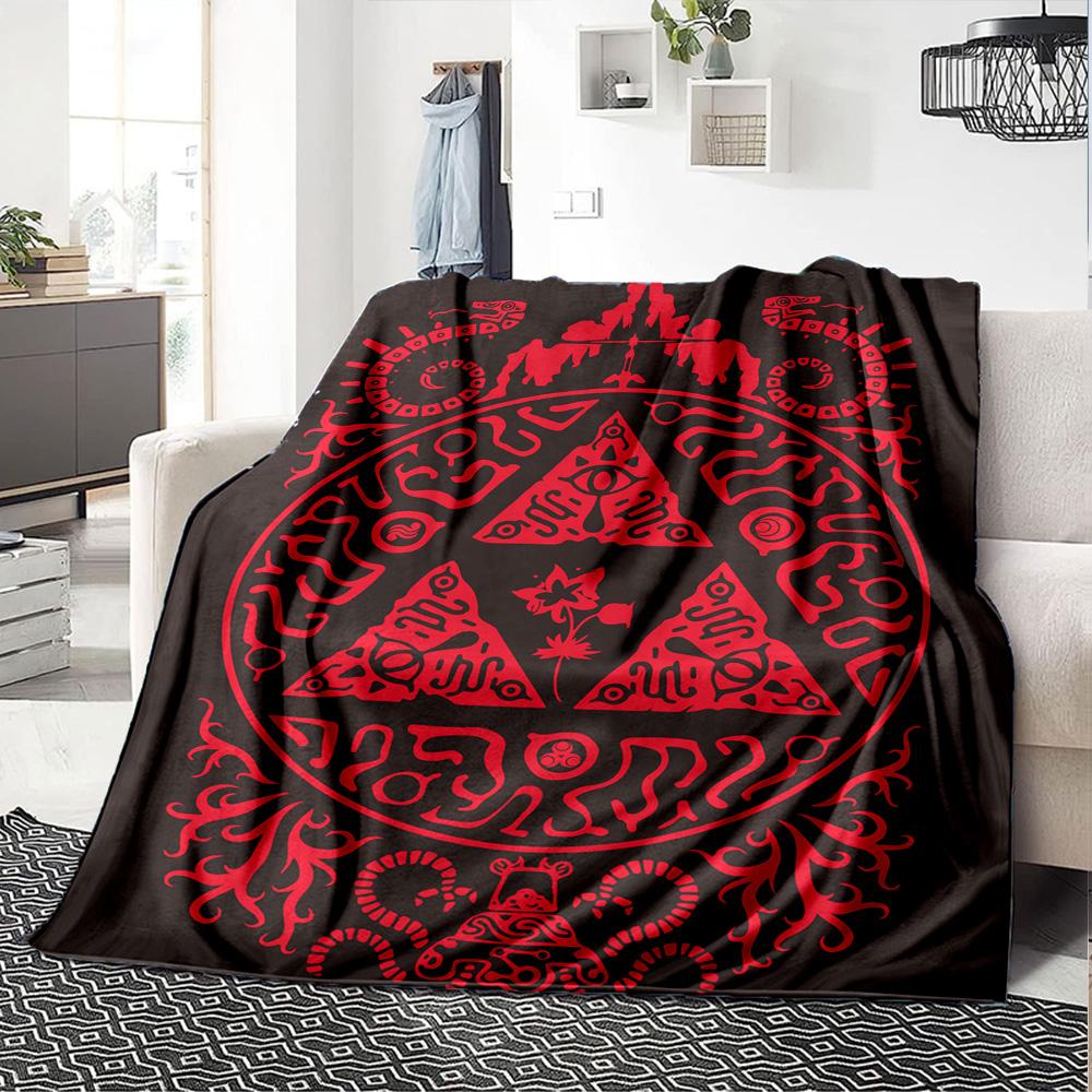 1pc Triforce Symbol flannel Blanket for Super Soft Cute Comfort Blanket for Travel Bedding Couch Sofa Blanket Y82556