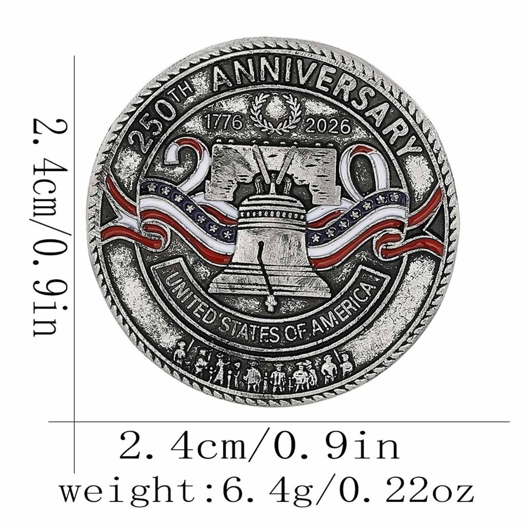 4x USA 250TH Anniversary Pins Commemorative Badges for Backpack Bag Hats