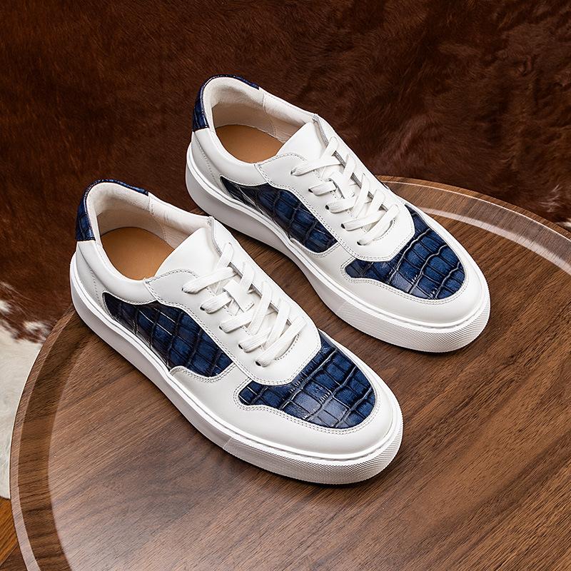 High Quality Men's Shoes 2024 New Fashion Casual Men's White Shoes Breathable Trend Sports Shoes Genuine Leather Male Sneakers