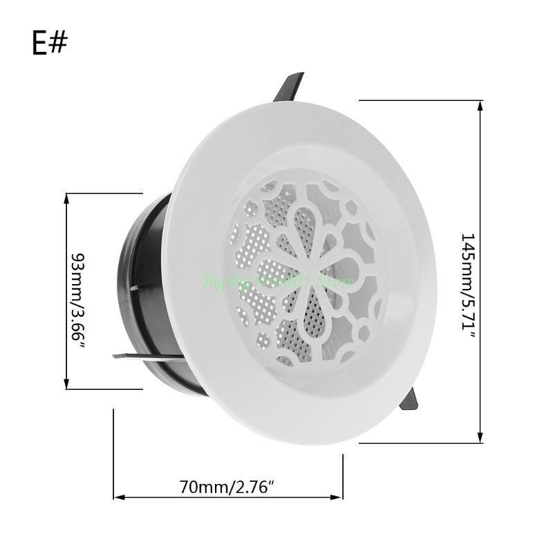24TE Round Air Vent Extract Grille Diffuser Ducting Ventilation Cover 100mm