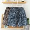 Sommer-Strandshorts für Herren in Übergröße, elastische Taille, Leopardenmuster, lässige Shorts für den Sommer