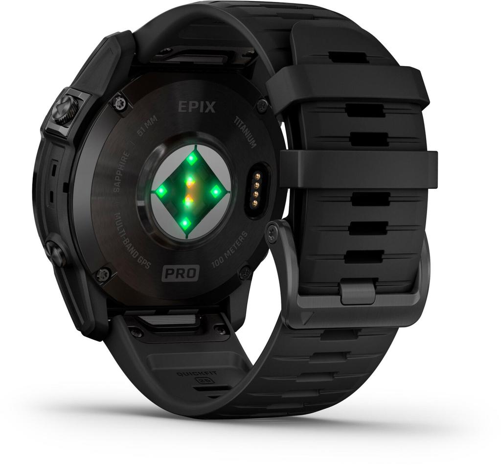 Garmin Epix™ Pro Gen 2 Sapphire 51mm Schwarz/Carbongrau Titan + Silikon-Armband