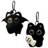 Cute Black Cat PlushToy Doll Small Pendant Key Chain for Boy Girl Birthday Gifts Backpack Pendant