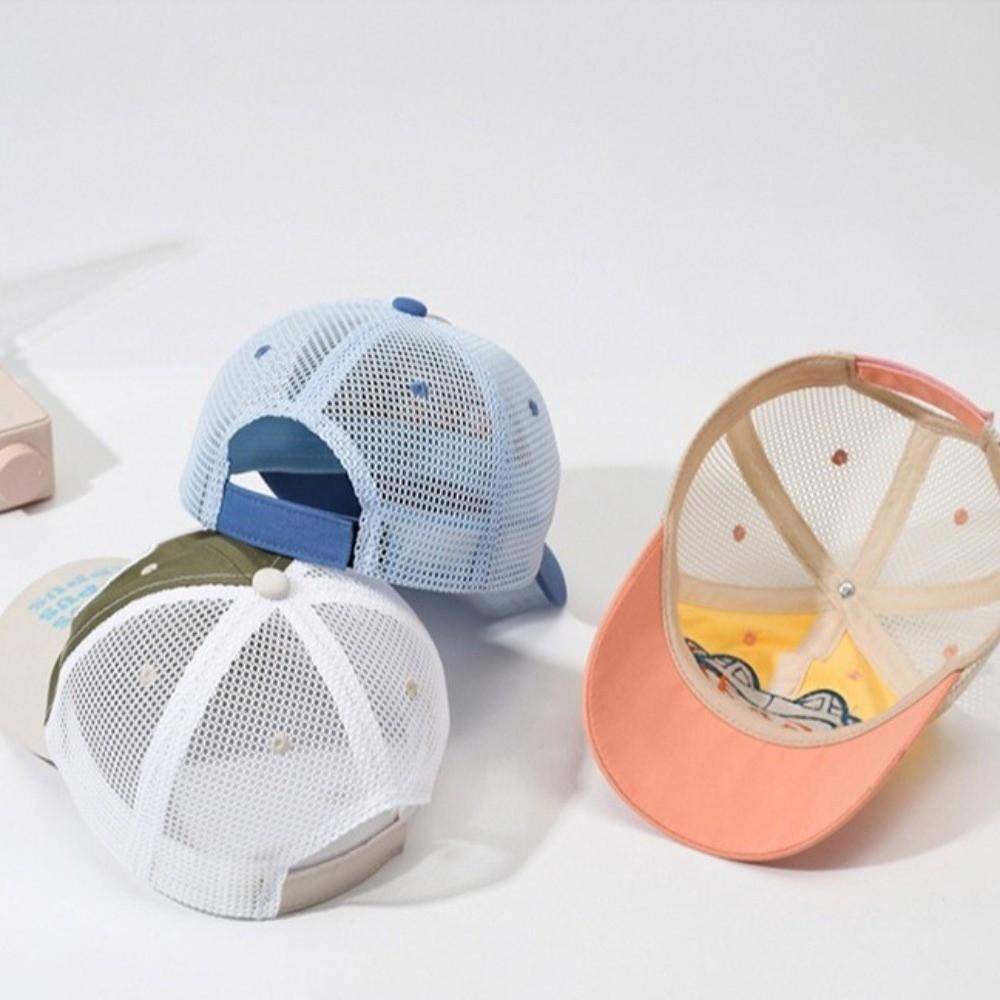 Outdoor Breathable Mesh Baseball Cap Retro Style Letter Embroidery Duckbill Cap Versatile Design Trucker Cap Unisex Wear