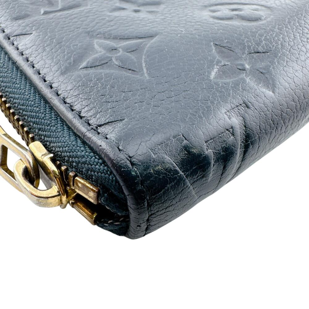 LOUIS VUITTON M80958 Monogram Ann Platt leather Zippy Vertical Purse Navy leather Used