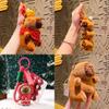 Adorable Capybara Plush Keychain Cute Car Accessory Creative Cartoon Style Gift