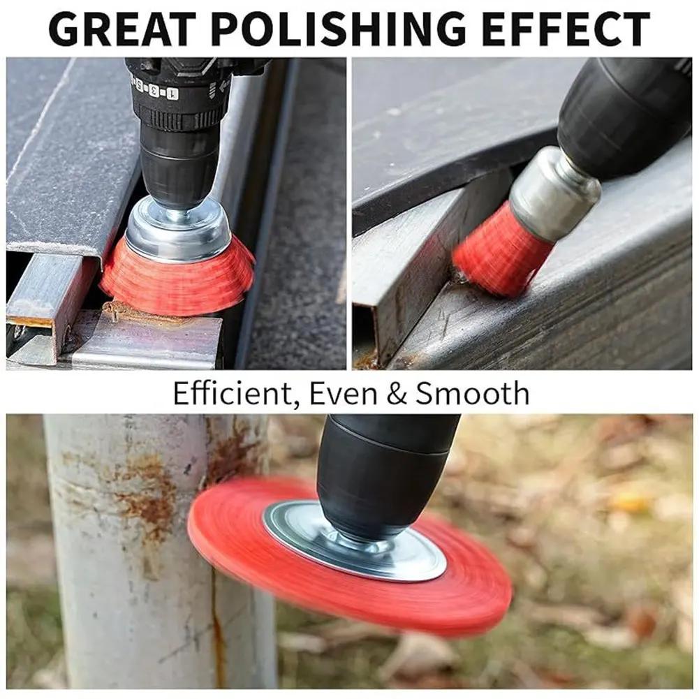 Nylon Filament Abrasive Cup Brush Polishing Brush Set Rust Removal Paint Repair DIY Home Craftsmen Power Drill Brush Attachments