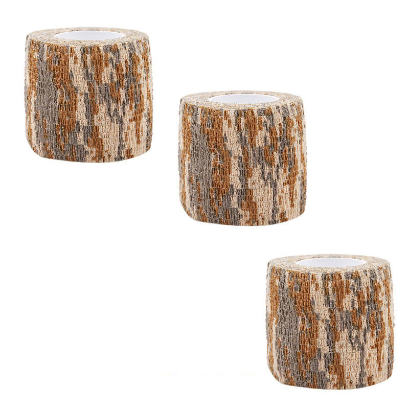 1PC/3PCS Outdoor Camouflage Tape Wrap Self-Adhesive Telescopic Multifunctional Non-Woven Stretch Bandage Tape Accessories For Camping Hunting