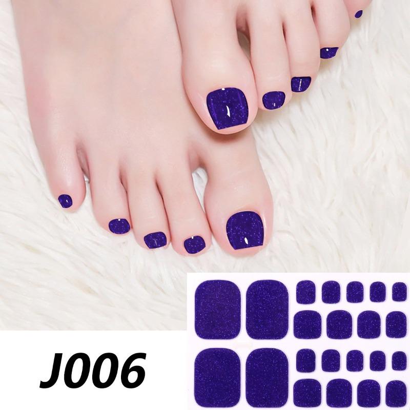 The New Pure Foot Stickers with Glitter Are Now Available for Full Checkered Nail Art