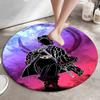 Classic Japanese-style Cartoon Demon Slayer Round Rug, Home Soft Decorative Anti-slip Yoga Mat and Chair Mat, Outdoor Floor Mat Carpet K17
