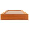 Solid Wood Bed without Mattress Wax Brown 75 x 190 cm Pine Wood
