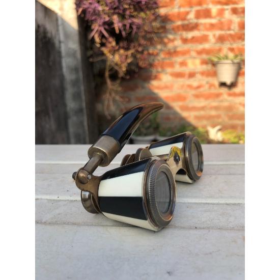 Starožitný vintage mosazný binokulární binokulární perleťový starožitný dárek z opery
