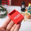 1/12 Retro Kids Toy Wooden Red Miniature Mail Box Dollhouse Accessories Mailbox Ornamant