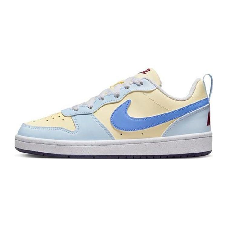 Nike Court Borough Low Recraft GS Coconut Milk Polar White Kids Sneakers Blue Light-Blue Dark-Purple FV8120-141