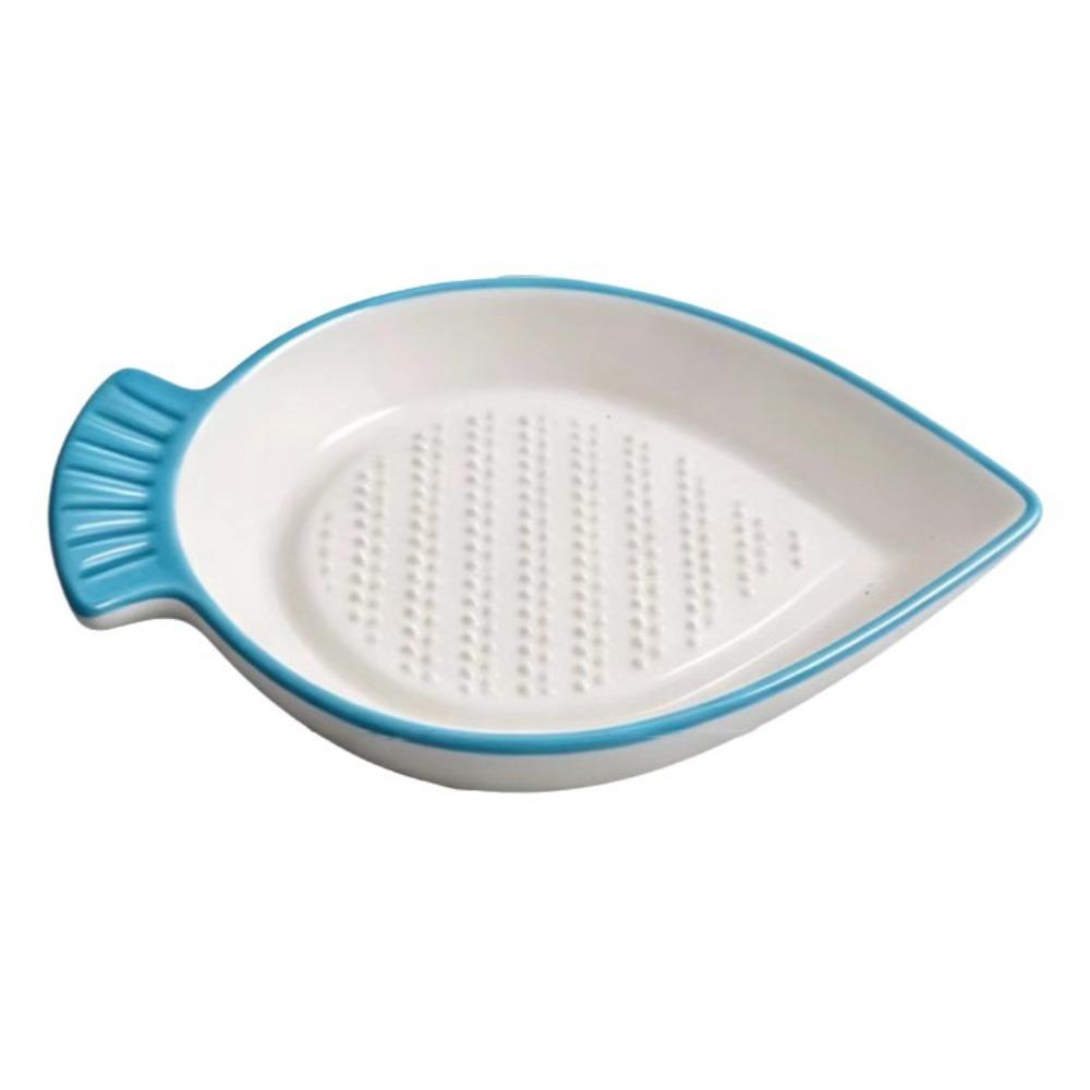 Non-Slip Hand Garlic Ginger Masher Ceramic Seasoning Dipping Dish Kitchen Gadget