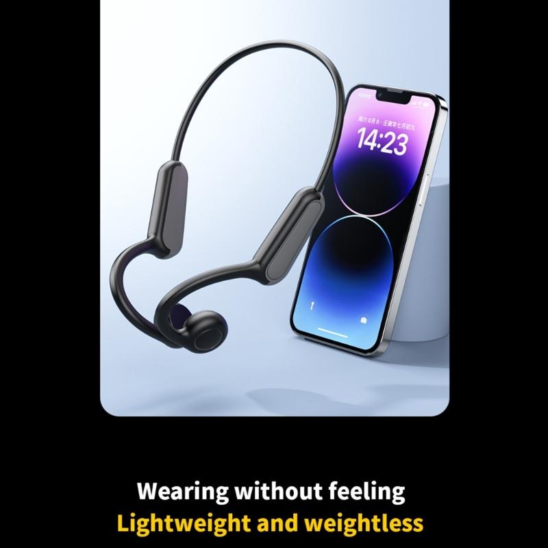Open Ear Sport Bone Conductions Headphones IPX4 Waterproof For Cycling Running Skiing 8H Playtimes Stable
