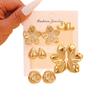2025 European & American Retro Gold Floral Earrings - High-End, Niche Women's Studs