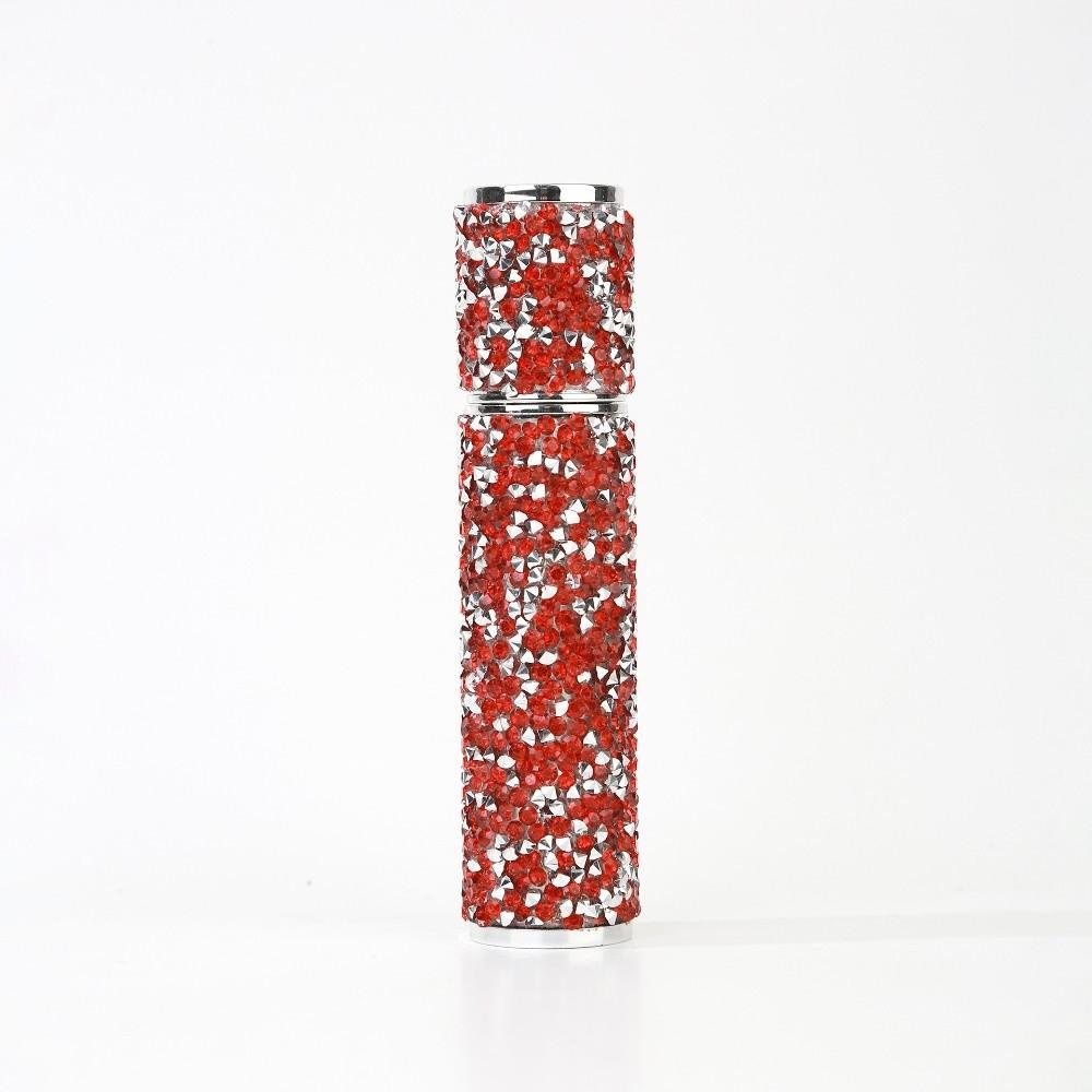 Luxury Refillable 10ml Bottle Rhinestones Reusable Spray Bottle Portable Durable Sample Vials Home