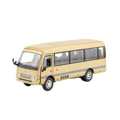 1/32 TOYOTA Coaster EX Spielzeugauto Modell Reisebus Lexus Bus MPV Diecast Miniatur Van für Kinder Rückzug Sammlung Geschenk Junge Kind
