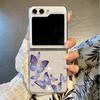Custodia Pieghevole Trasparente con Stampa Farfalla Dorata Per Samsung Galaxy Z Flip 7 6 5 4 3 5G Cover Rigida per Telefono Per Samsung Z Flip5 Flip6 Flip7