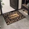 Leopard Print Welcome Entrance Doormat Washable Indoor Outdoor Carpet Non-Slip Hallway Bath Rug Home Decoration Carpet