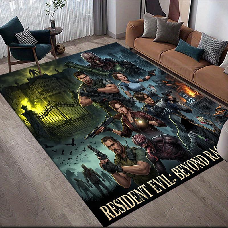 Multiple Characters of Death Note Anti-Slip Floor Mat, Rectangular Carpet for Living Room, Sofa and Game Zone.xwn