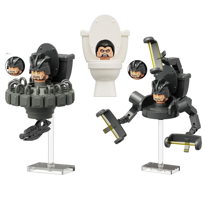 3pcs/set Skibidi Toilet Game Peripheral Toy Speakerman TV Man Cartoon Character Model Collection Toys Birthday Gifts