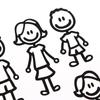 10/20/30Pcs Reflective Car Stickers Interesting Cartoon Family Members Stickers Automobiles Exterior Decals Accessories