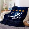 Koc Flanelowy z Nadrukiem Leinster Rugby Wysokiej Jakości Ciepły Komfortowy Pokrycie na Wszystkie Pory Roku Idealny na Prezenty Wystrój Domu