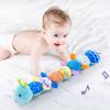 Sensory Toys for 3-12 Month Old Soft Baby Stuffed Animal with Teether Rattle Vibrating Plush Caterpillar Toy Newborn Gift