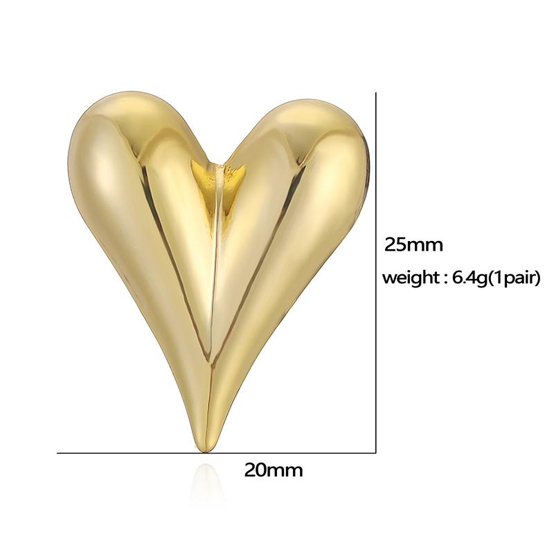 HECHENG, Brass 18K Gold-plated Heart Pendant Necklace Earrings for Women's Fashion Zircon Wholesale