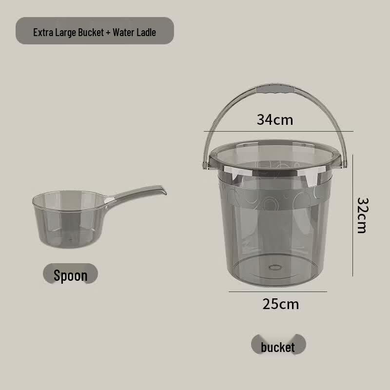 ZISIZ Thickened Transparent Water Storage Bucket with Lid