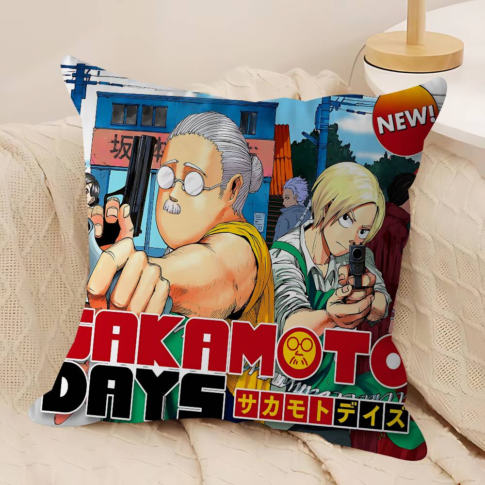 Аниме S-Sakamoto-Days Наволочка Чехол для подушки Декор Наволочка Принт Чехол для подушки Для дивана 12x12Inch