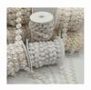 Lanț cu Margele din Plastic și Cristal Eșarfă Dantelă Pălărie Decorativă Bej Imitație Frunză Căzută Ornamente Perle Șirag Ornamente Perle Strass