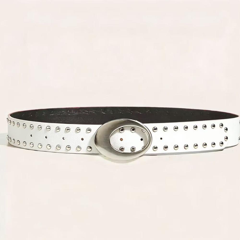 PU Leather Women Niche Belts Rivets Waist Belt Trendy American Retro Belt For Jeans,Skirt