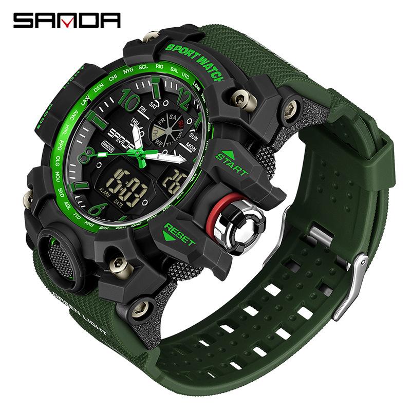 SANDA Watches Creative Sports Electronic Watch Personalised Fashion Electronic Watch