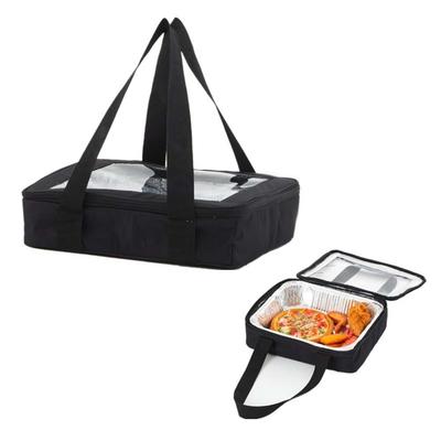 9x13 Inch Foil Pan Carrier with Lid Oxford Cloth Handle for Hot Food Transport with Easy To Clean Aluminum Foil Lining