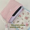 Fresh Small Floral CCD Camera Storage Bag Anti-Fall Portable Compact Headphones Lipstick Cosmetics Storage Bag