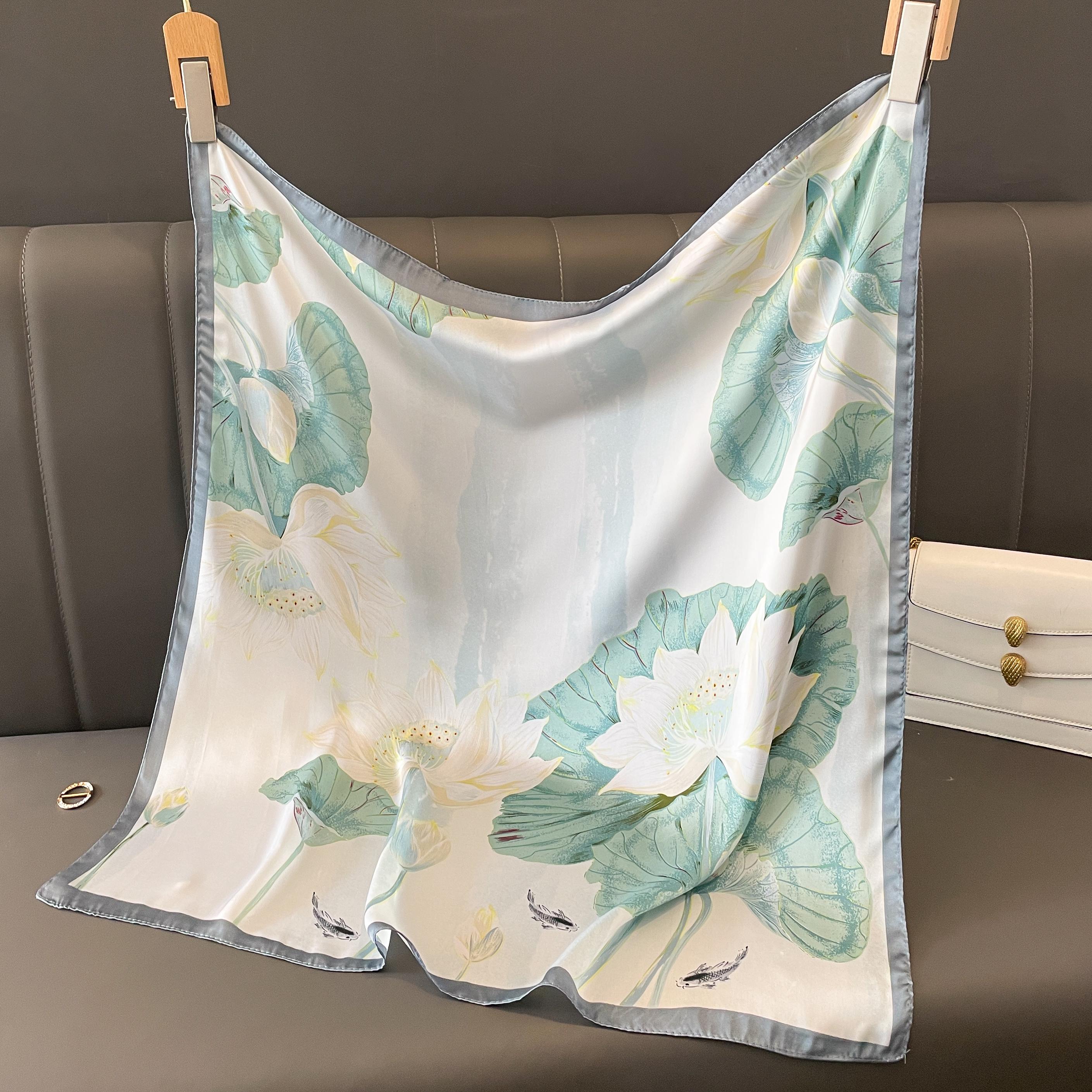 

Luxury Design 70*70Cm Horse Print Silk Square Scarf Women Soft Satin Hairband Neckerchief Office Hijab Headband