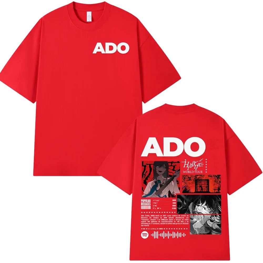 Ado 2026 World Tour Hibana Tees Mens Women Clothing Fashion Harajuku Tshirt Cotton Casual Oversized Short Sleeve Tshirts