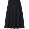2025 Women's Plus Size High-Waisted Black A-Line Midi Skirt - Slimming & Hip-Hugging for Pear-Shaped Figures