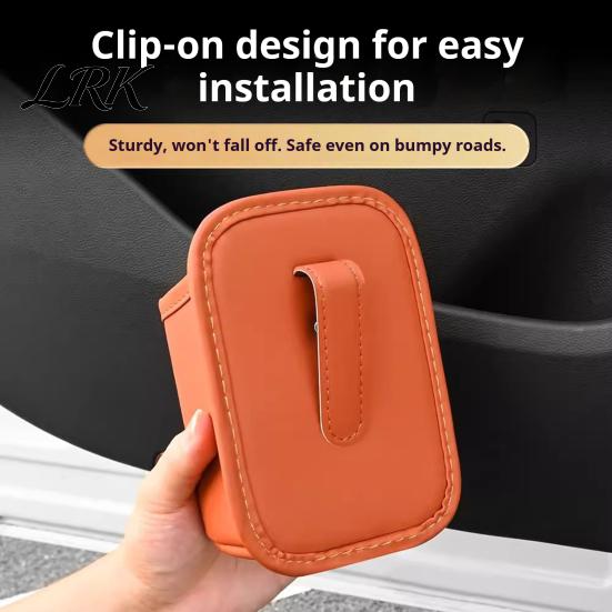 Vehicle Door Storage Organizer Universal Faux Leather Car Cup Holder, Wide-Mouth Clip for Drinks, Interior Clutter Phones, Multifunctional Automotive