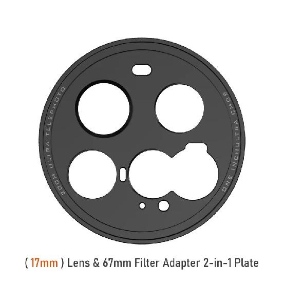 

Fotorgear T-mount/ 17mm Lens Thread & 67mm Filter Adapter 2-in-1 Plate for Xiaomi 15 Ultra Photography Phone Case Accessories 17mm Plate