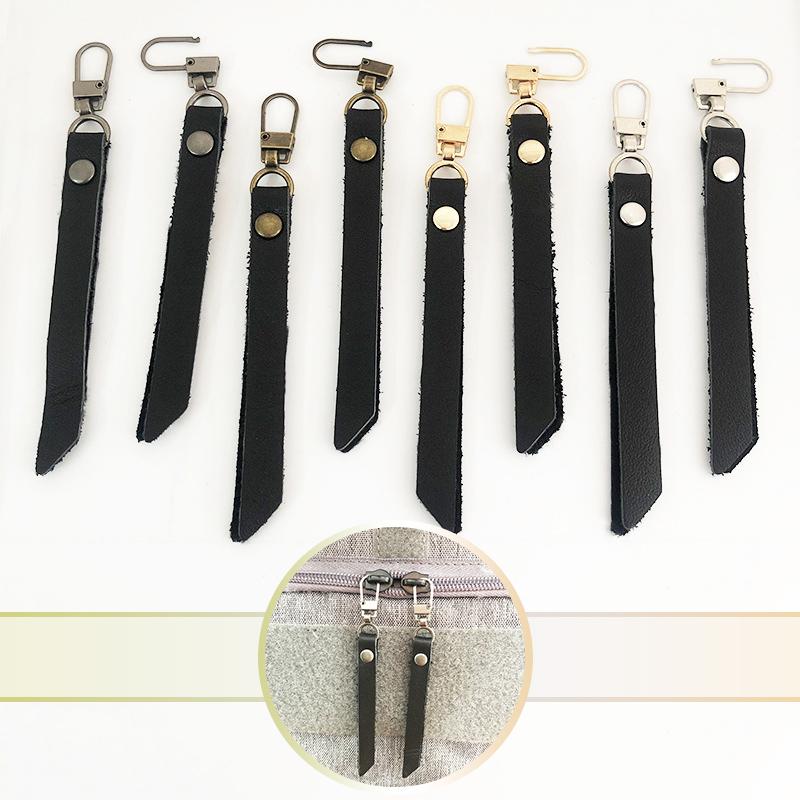 1Pcs Leather Zipper Metal Pullers for Zipper Sliders Replacement Repair Zipper Head for Bags Clothes DIY Sewing Accessories