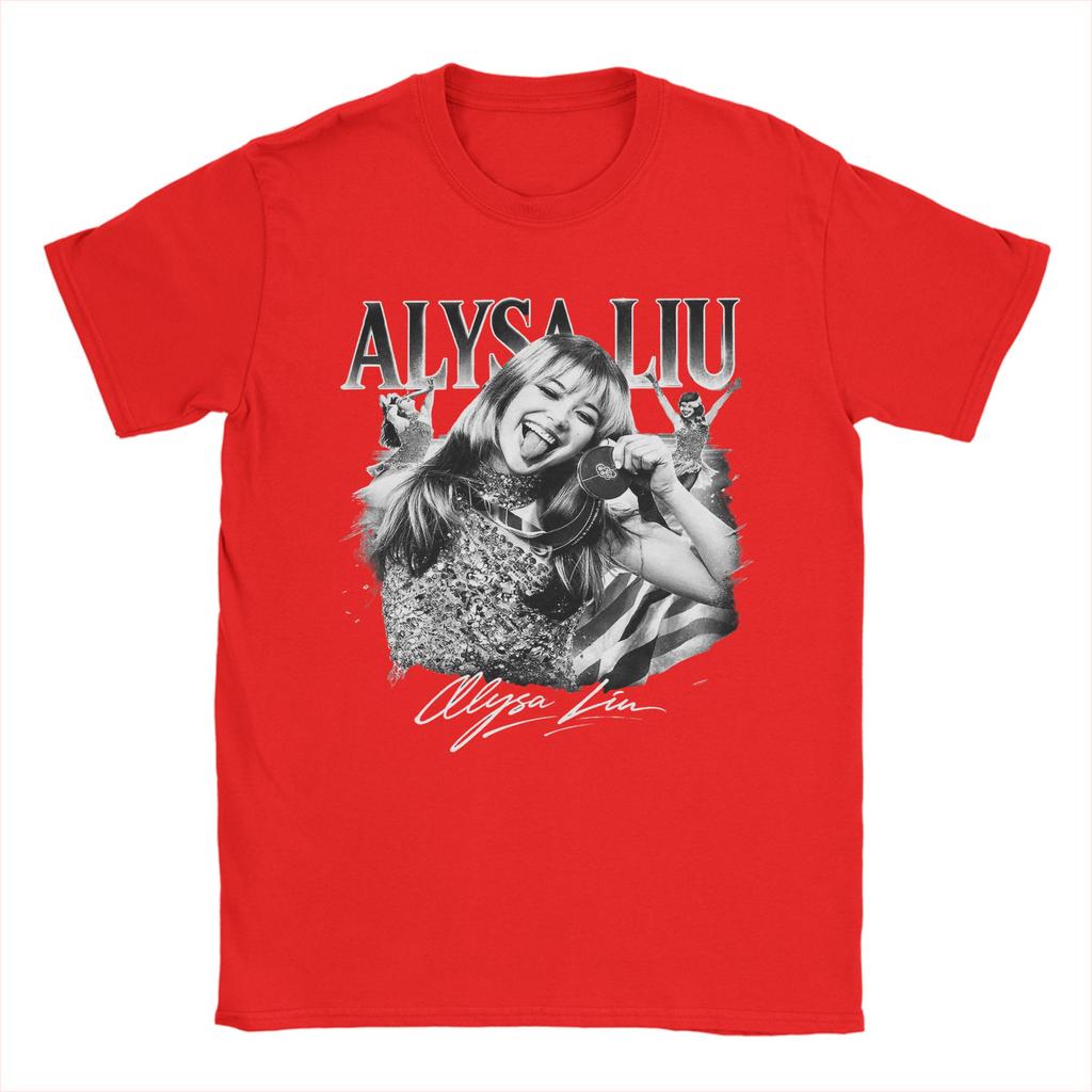 Alysa Liu Vintage USA TShirts Unisex Casual Pure Cotton Tees Round Neck Short Sleeve T Shirt Printing Clothes