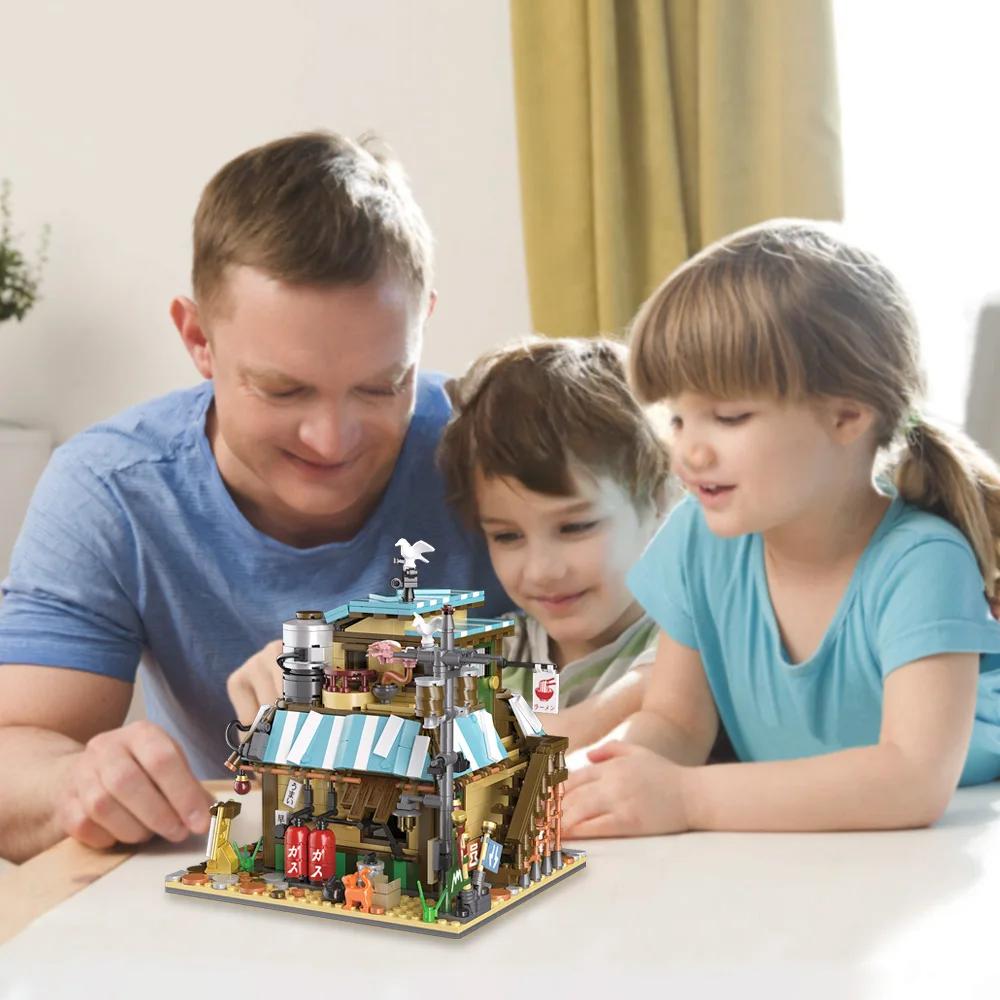 Japanese Ramen Shop Building Blocks Set - Mini Brick Simulation Architecture Construction Toy Ideal Gift Choice for Adult Teen