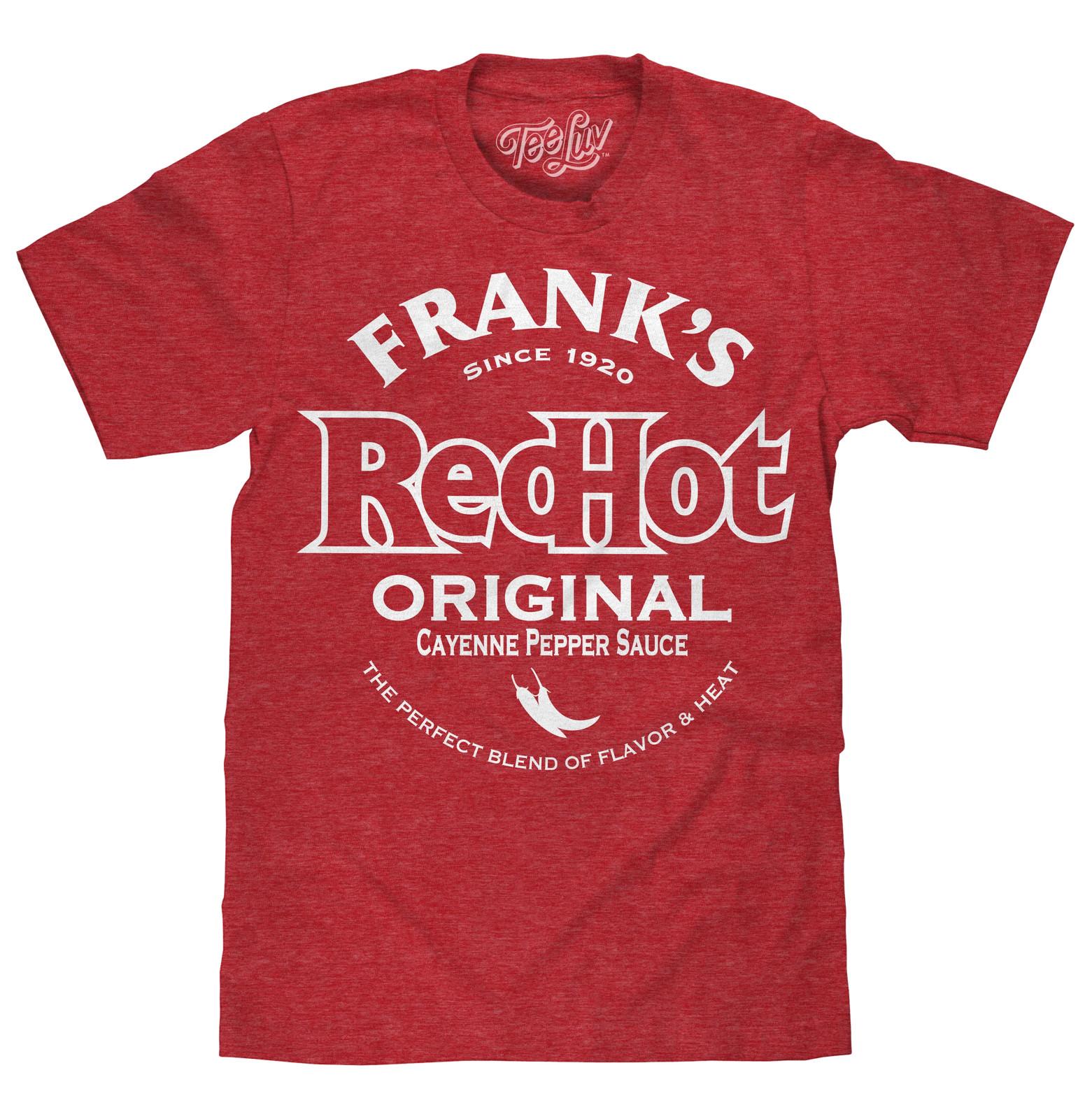 Frank s Red Hot Mens T Shirt Heather Red L