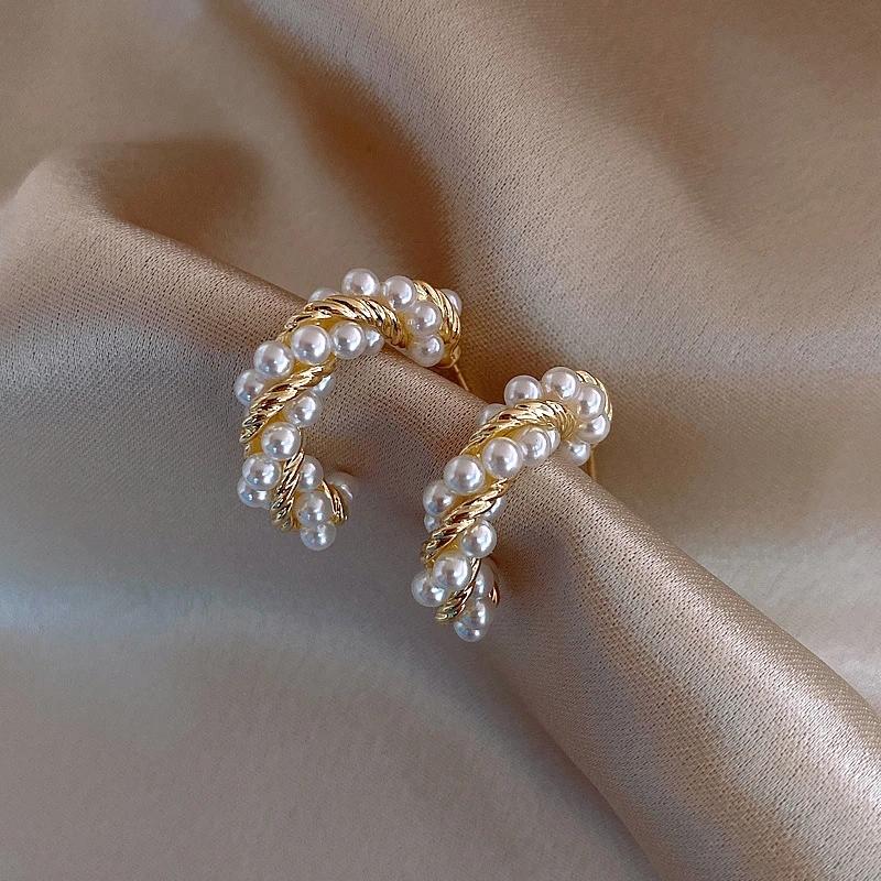 Simple Imitation Pearl Ball Stud Earring Sweet Temperament Earrings For Women Fashion Light Luxury Jewelry Gifts Wholesale