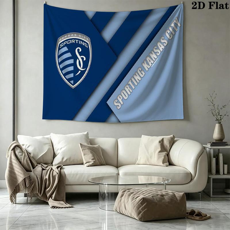 Sporting Kansas City Wall Tapestry Aesthetic Wall Hanging Printed Fabric Blanket Decorative Tapestries for Bedroom Living Room Home Decor
