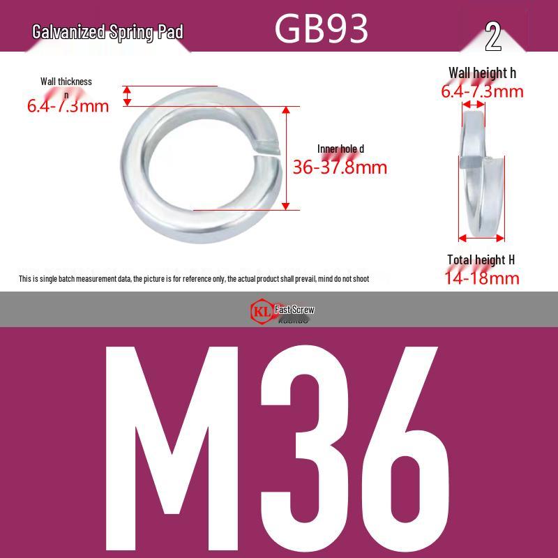 Galvanized Hex Nuts, Flat Washers, Spring Washers in M2-M48, Blue and White Zinc Coated